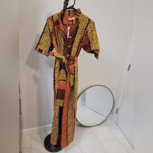 Elisa Mama Maxi Dress S Esperanza Puff Sleeve New NWT